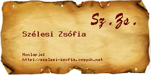 Szélesi Zsófia névjegykártya